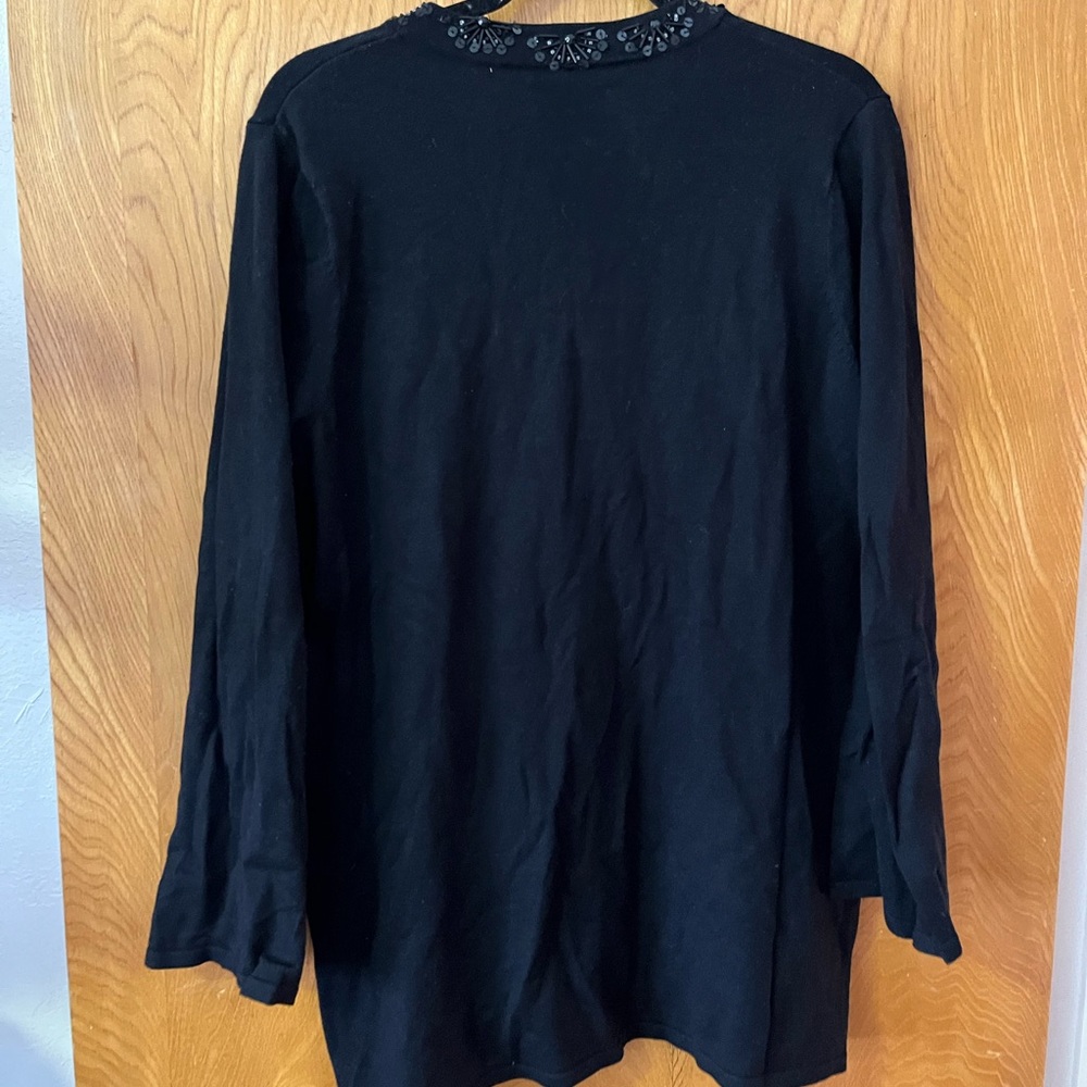 INC International Concepts jewel v-neck sweater 0X - Picture 5 of 7